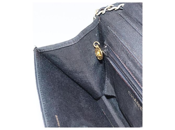 CHANEL Mademoiselle Borsa a Spalla con Catena Velluto Nero Oro CC Auth bs33251 D'oro - vista 19