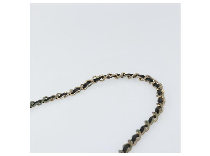 CHANEL Mademoiselle Borsa a Spalla con Catena Velluto Nero Oro CC Auth bs33251 D'oro - vista 8