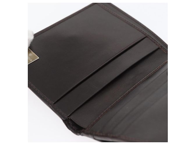 Portafoglio in tela Zucca FENDI in pelle nera e marrone Auth am10756V - vista 18
