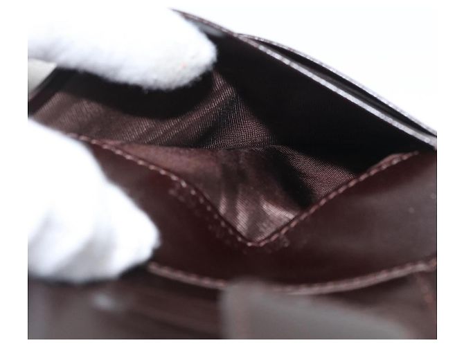 Portafoglio in tela Zucca FENDI in pelle nera e marrone Auth am10756V - vista 19
