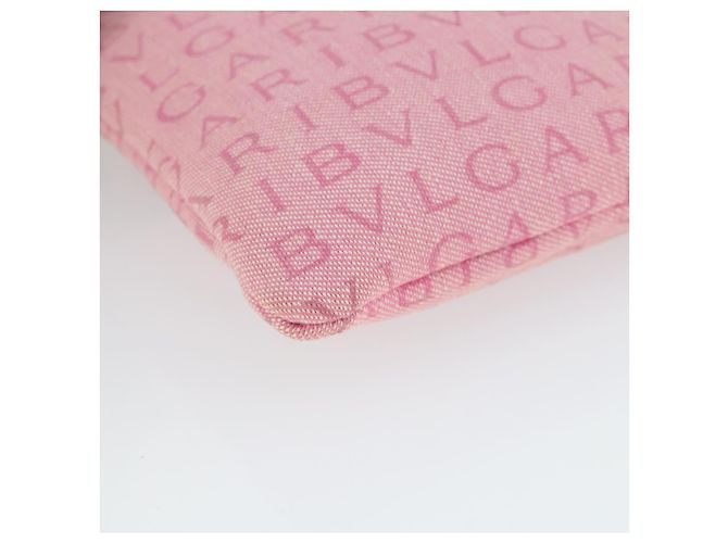 Bulgari Borsa a Spalla BVLGARI in Tela Rosa Argento Auth BA10294 - vista 14