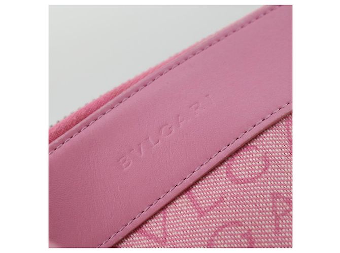 Bulgari Borsa a Spalla BVLGARI in Tela Rosa Argento Auth BA10294 - vista 17