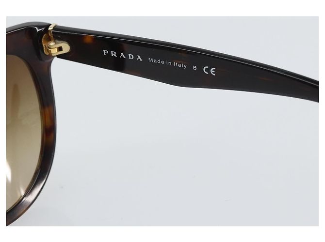 Gafas de sol PRADA de plástico marrón Auth bs33301 Castaño - vista 9