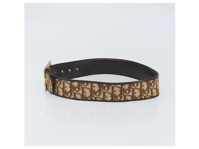 Cinto de lona Trotter Christian Dior 35,8"" Marrom Auth bs33374 - vista 3