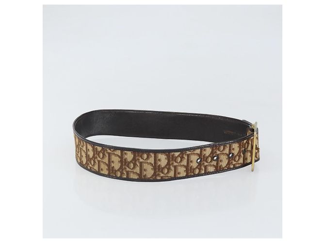 Cinto de lona Trotter Christian Dior 35,8"" Marrom Auth bs33374 - vista 4