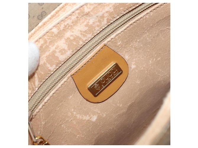 Gucci Borsa a Spalla Micro GG Supreme PVC Beige Oro 001 099 4084 Auth 169812 D'oro - vista 19