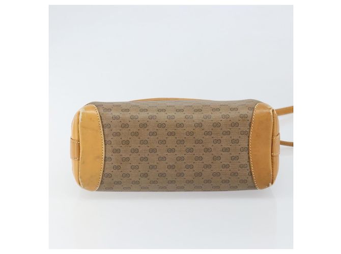 Gucci Borsa a Spalla Micro GG Supreme PVC Beige Oro 001 099 4084 Auth 169812 D'oro - vista 5