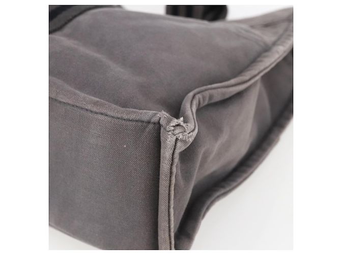 Hermès HERMES Fourre ToutMM Borsa a Mano in Tela Grigia Argento Auth ti3707 Marrone - vista 15
