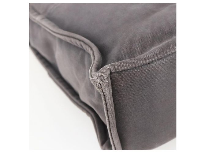 Hermès HERMES Fourre ToutMM Borsa a Mano in Tela Grigia Argento Auth ti3707 Marrone - vista 16