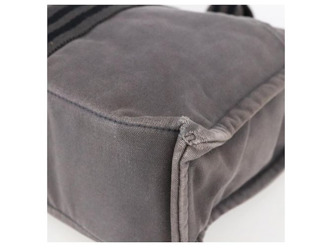 Hermès HERMES Fourre ToutMM Borsa a Mano in Tela Grigia Argento Auth ti3707 Marrone - vista 9
