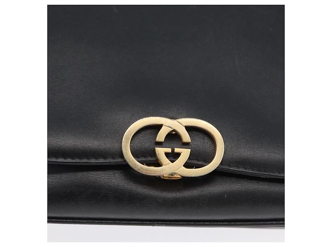 Borsa a Spalla in Pelle Gucci Oro Nero Auth BA10403 D'oro - vista 18