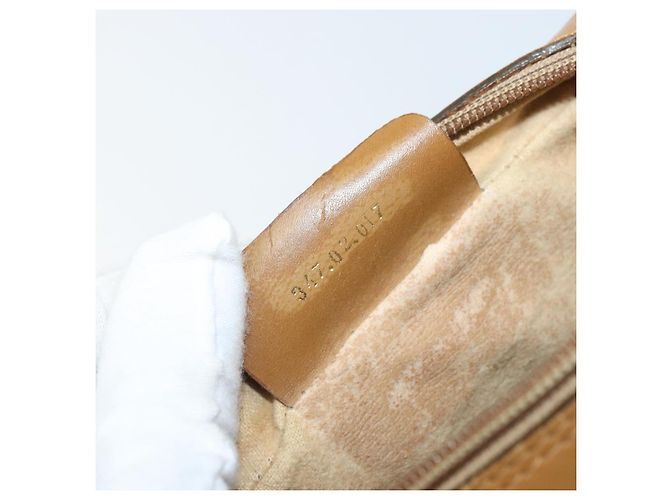 Borsa a Spalla GUCCI Micro GG Supreme Web Sherry Line PVC Beige Oro Auth 169606 D'oro - vista 12