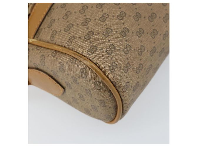 Borsa a Spalla GUCCI Micro GG Supreme Web Sherry Line PVC Beige Oro Auth 169606 D'oro - vista 14