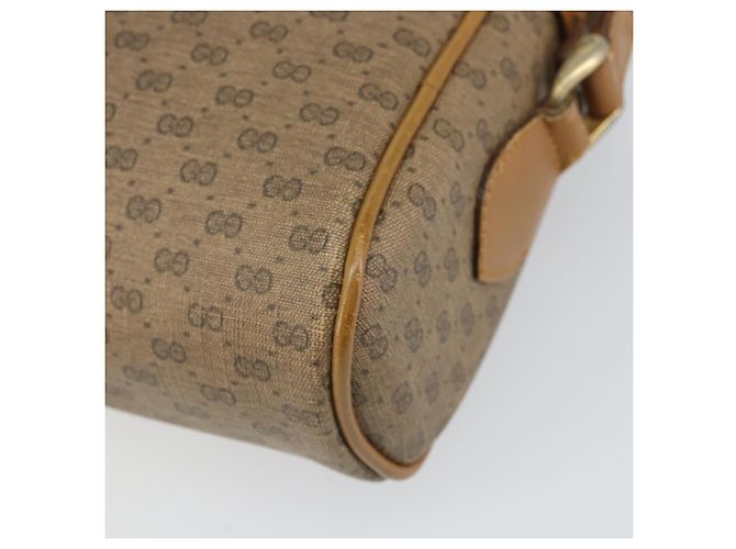 Borsa a Spalla GUCCI Micro GG Supreme Web Sherry Line PVC Beige Oro Auth 169606 D'oro - vista 15