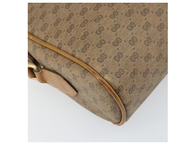 Borsa a Spalla GUCCI Micro GG Supreme Web Sherry Line PVC Beige Oro Auth 169606 D'oro - vista 16