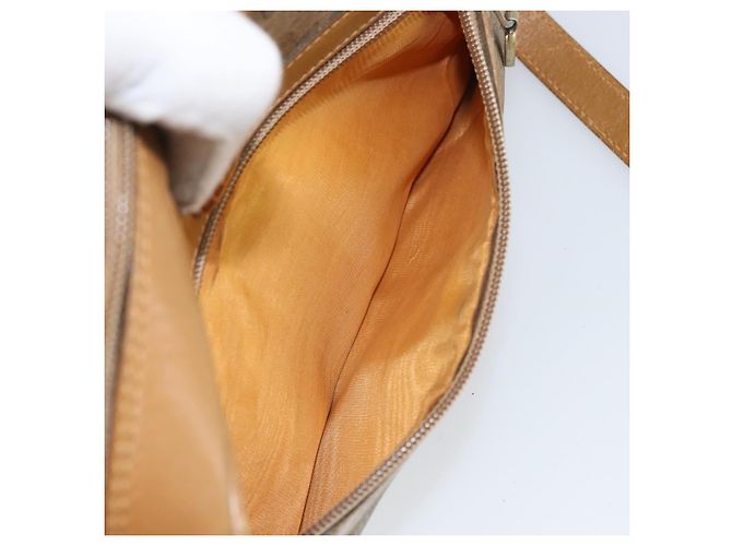 Borsa a Spalla GUCCI Micro GG Supreme Web Sherry Line PVC Beige Oro Auth 169606 D'oro - vista 22