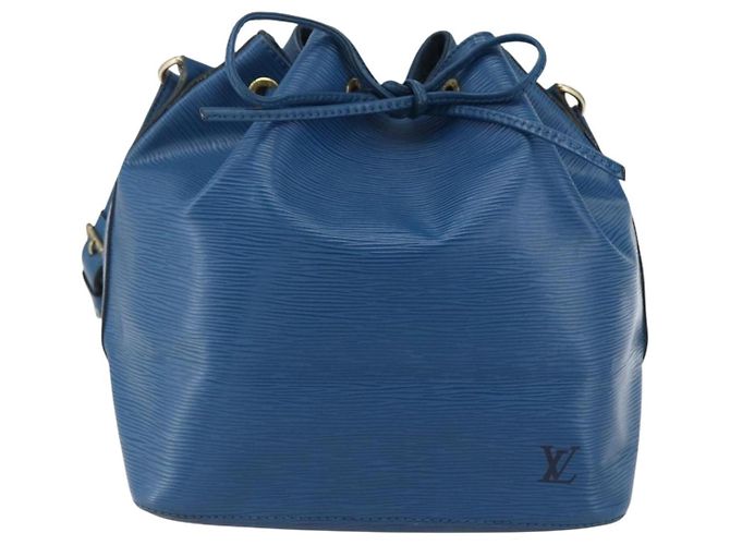 Noe LOUIS VUITTON Borsa a Spalla Petit Noé Epi Blu M44105 LV Auth ka2285 - vista 13