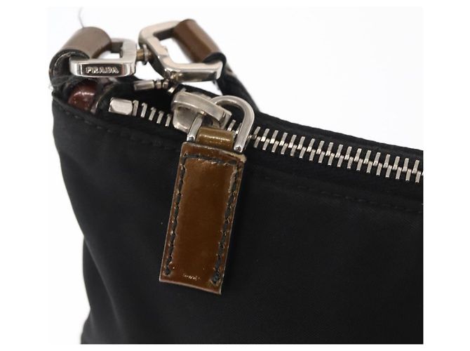 Borsa a Spalla PRADA Nylon Nero Argento Autentica 171630 - vista 10
