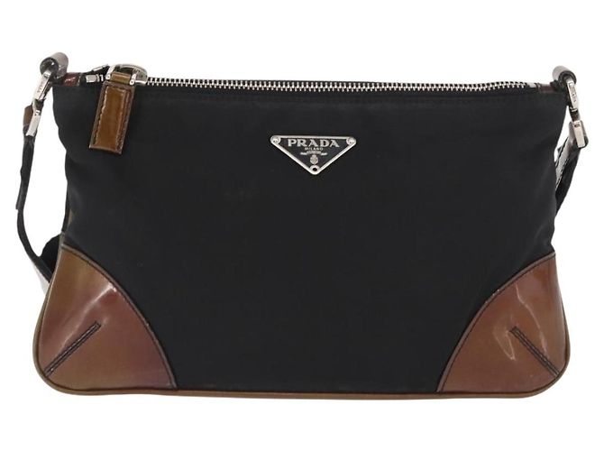 Borsa a Spalla PRADA Nylon Nero Argento Autentica 171630 - vista 13