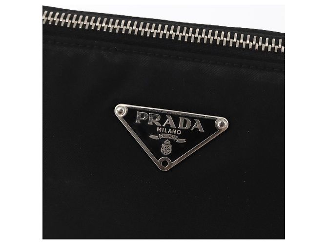 Borsa a Spalla PRADA Nylon Nero Argento Autentica 171630 - vista 17