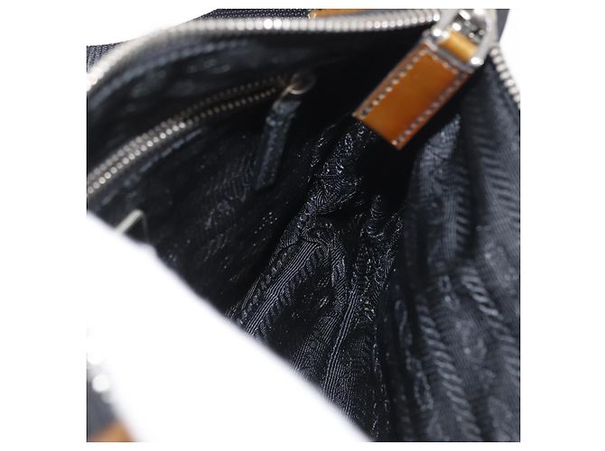 Borsa a Spalla PRADA Nylon Nero Argento Autentica 171630 - vista 19
