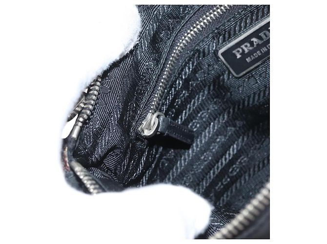 Borsa a Spalla PRADA Nylon Nero Argento Autentica 171630 - vista 21
