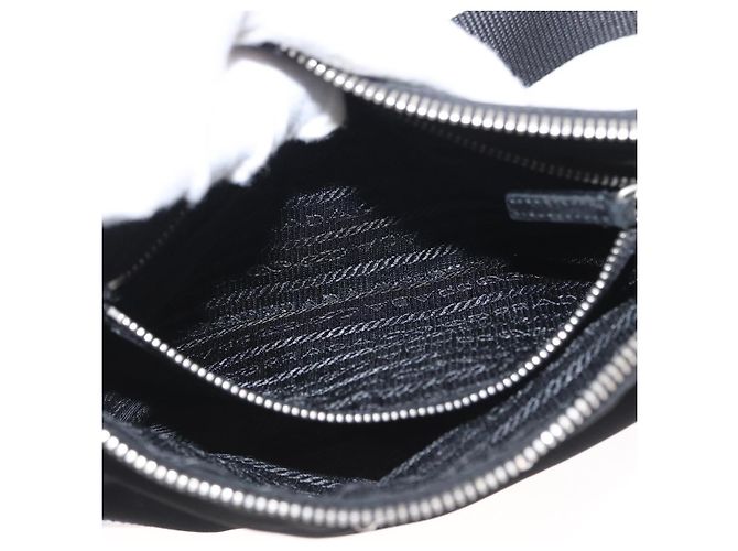Borsa a Spalla PRADA Nylon Nero Argento Autentica 171630 - vista 22