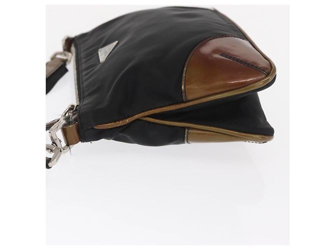 Borsa a Spalla PRADA Nylon Nero Argento Autentica 171630 - vista 4
