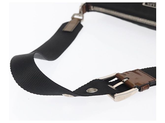 Borsa a Spalla PRADA Nylon Nero Argento Autentica 171630 - vista 7