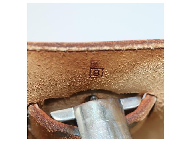 Hermès HERMES Borsa Her Bag MM Borsa a Mano Tela Beige Argento Auth 168228 - vista 12