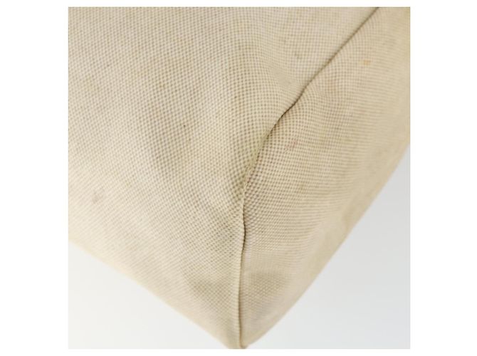 Hermès HERMES Borsa Her Bag MM Borsa a Mano Tela Beige Argento Auth 168228 - vista 17