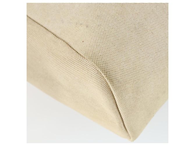 Hermès HERMES Borsa Her Bag MM Borsa a Mano Tela Beige Argento Auth 168228 - vista 18