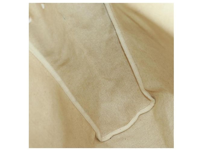 Hermès HERMES Borsa Her Bag MM Borsa a Mano Tela Beige Argento Auth 168228 - vista 23