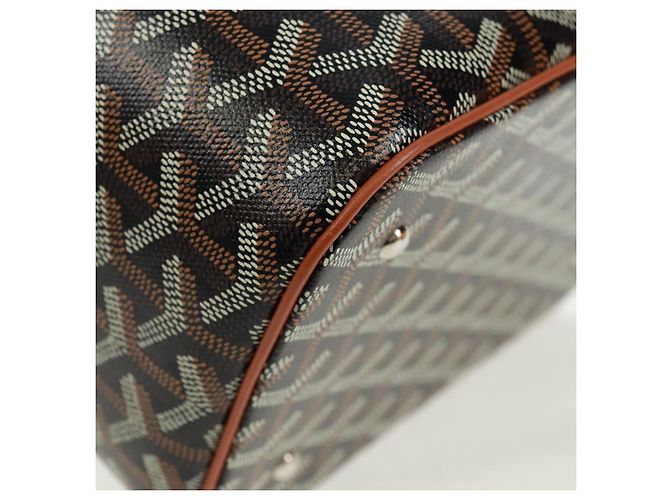 Borsa Vanity Muse PM GOYARD in PVC pelle Herringbone 2in1 marrone Auth SW2108SM Argento - vista 14