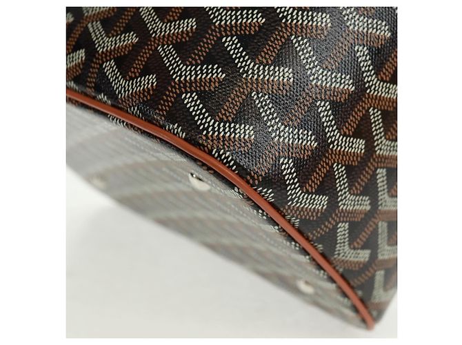 Borsa Vanity Muse PM GOYARD in PVC pelle Herringbone 2in1 marrone Auth SW2108SM Argento - vista 15