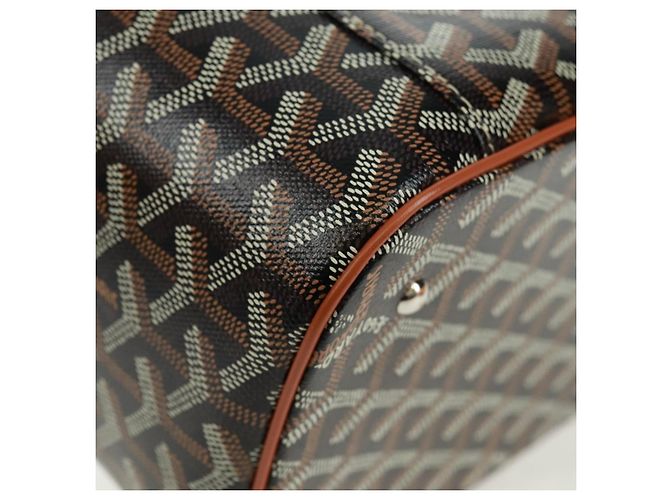 Borsa Vanity Muse PM GOYARD in PVC pelle Herringbone 2in1 marrone Auth SW2108SM Argento - vista 16