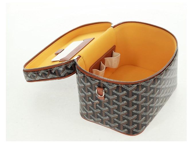 Borsa Vanity Muse PM GOYARD in PVC pelle Herringbone 2in1 marrone Auth SW2108SM Argento - vista 19