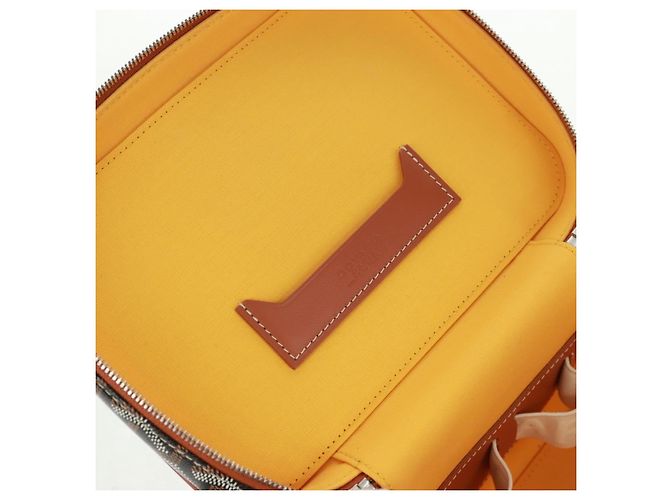 Borsa Vanity Muse PM GOYARD in PVC pelle Herringbone 2in1 marrone Auth SW2108SM Argento - vista 20