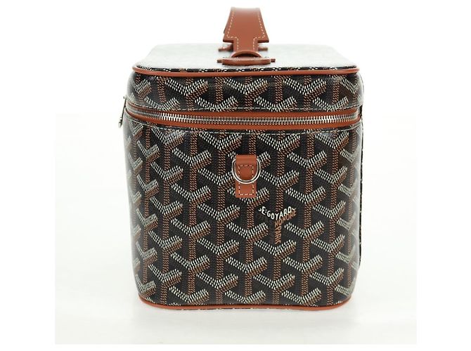 Borsa Vanity Muse PM GOYARD in PVC pelle Herringbone 2in1 marrone Auth SW2108SM Argento - vista 3