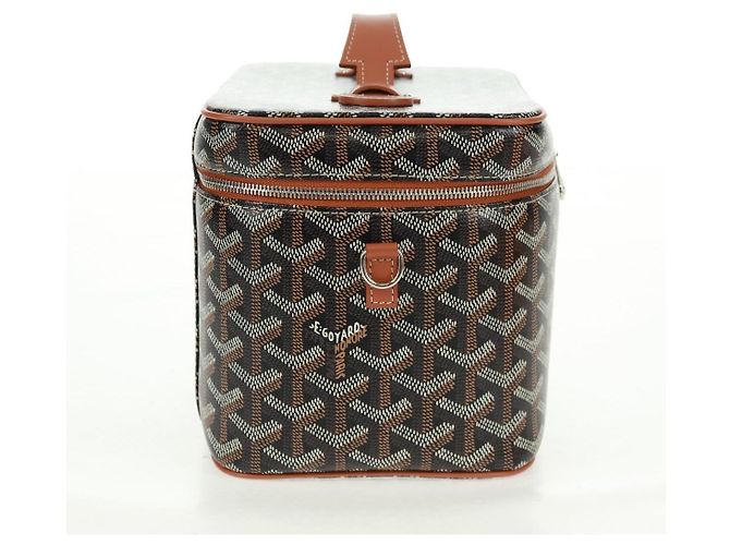 Borsa Vanity Muse PM GOYARD in PVC pelle Herringbone 2in1 marrone Auth SW2108SM Argento - vista 4