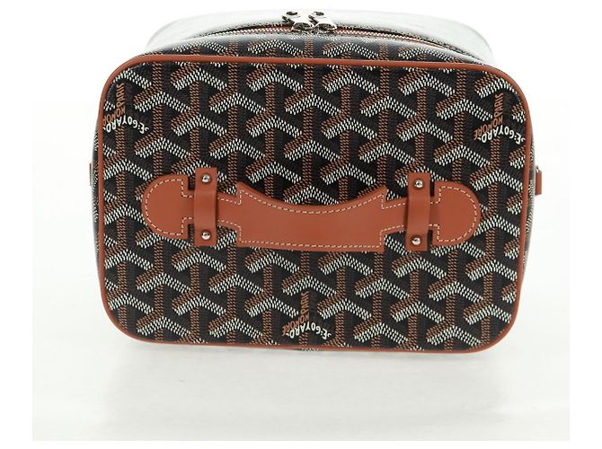 Borsa Vanity Muse PM GOYARD in PVC pelle Herringbone 2in1 marrone Auth SW2108SM Argento - vista 6