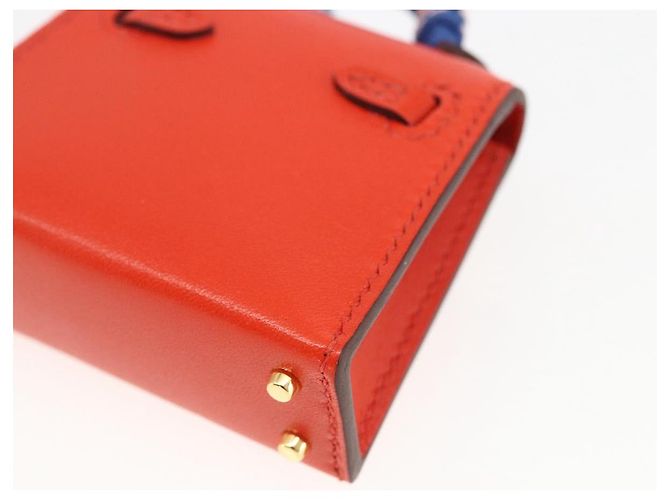Hermès HERMES Micro Kelly Twilly Charm in Pelle Arancione Auth 169917SM - vista 16
