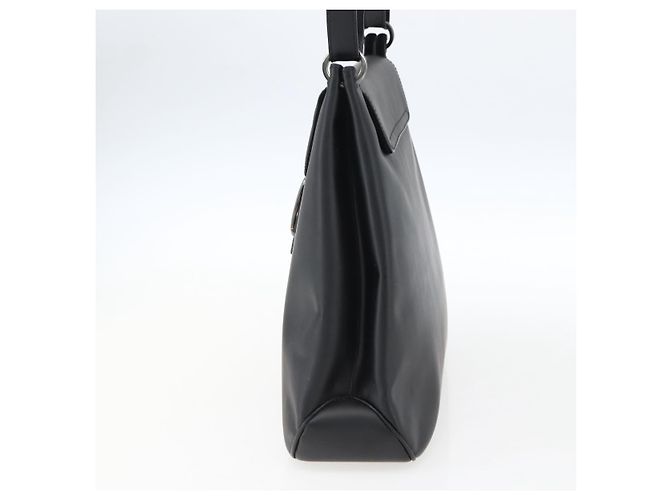 Vala Schultertasche aus Leder Silber Schwarz Salvatore Ferragamo Auth ka2360 - Ansicht 4