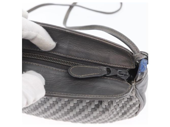 FENDI Schultertasche aus Leder Grau Auth ti3639 Braun - Ansicht 11