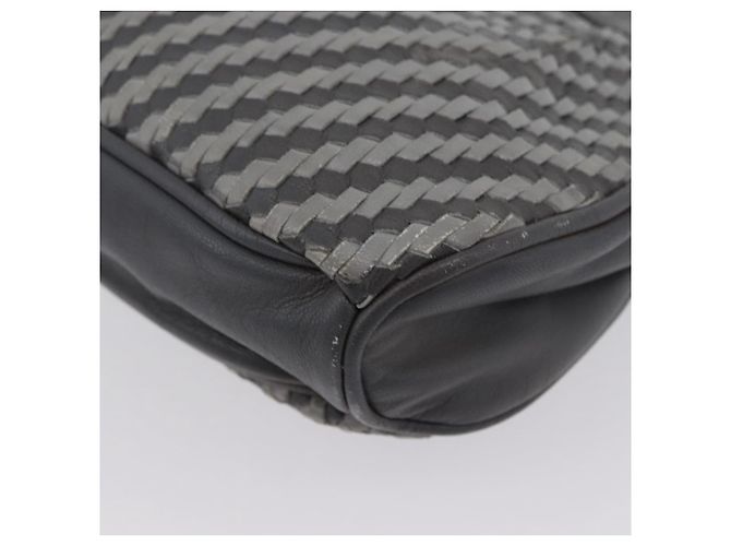 FENDI Schultertasche aus Leder Grau Auth ti3639 Braun - Ansicht 16
