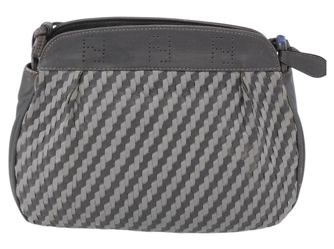FENDI Schultertasche aus Leder Grau Auth ti3639 Braun - Ansicht 2