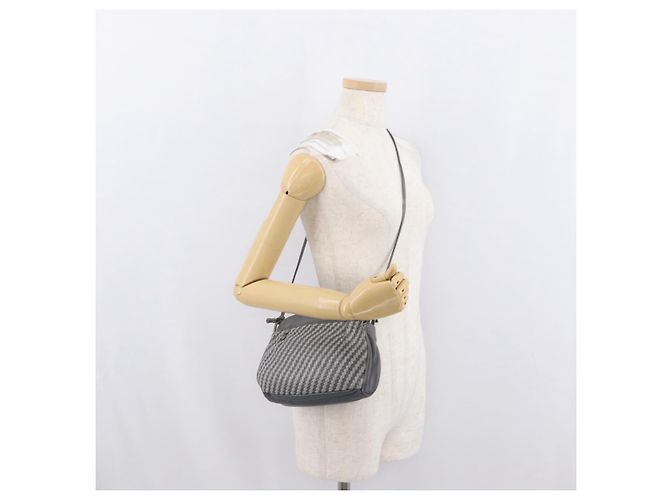 FENDI Schultertasche aus Leder Grau Auth ti3639 Braun - Ansicht 22