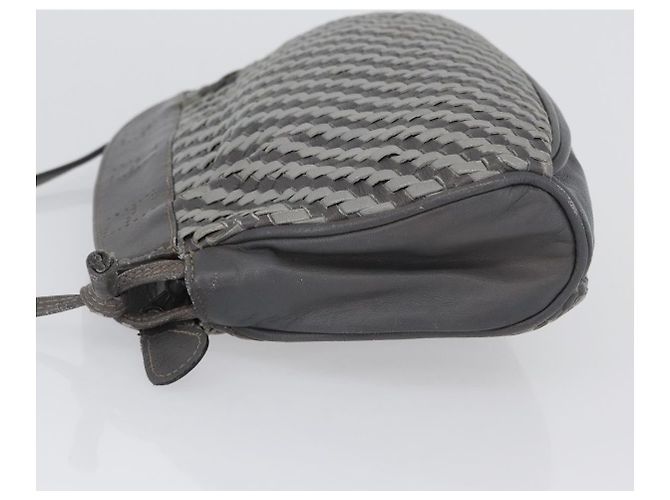 FENDI Schultertasche aus Leder Grau Auth ti3639 Braun - Ansicht 4