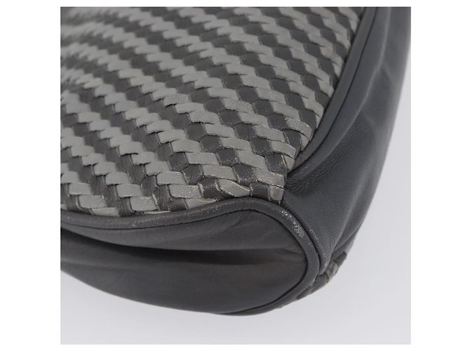 FENDI Schultertasche aus Leder Grau Auth ti3639 Braun - Ansicht 9