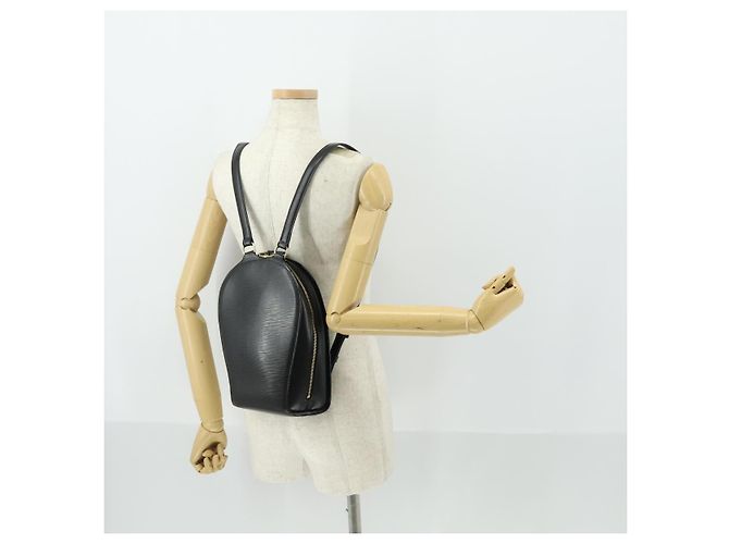LOUIS VUITTON Zaino Epi Mabillon Nero M52232 LV Auth 169981 - vista 23